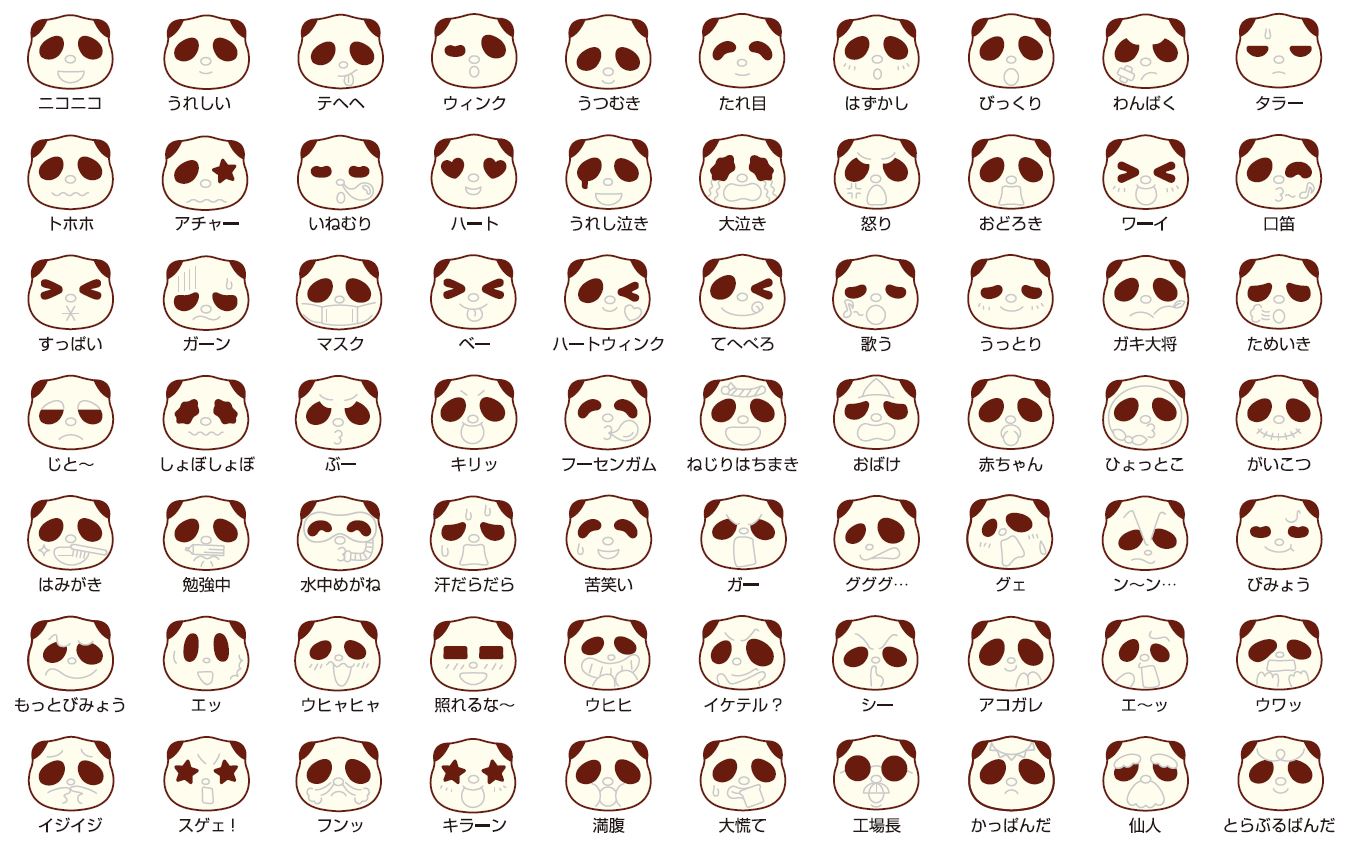 さくさくぱんだ　70種類の表情